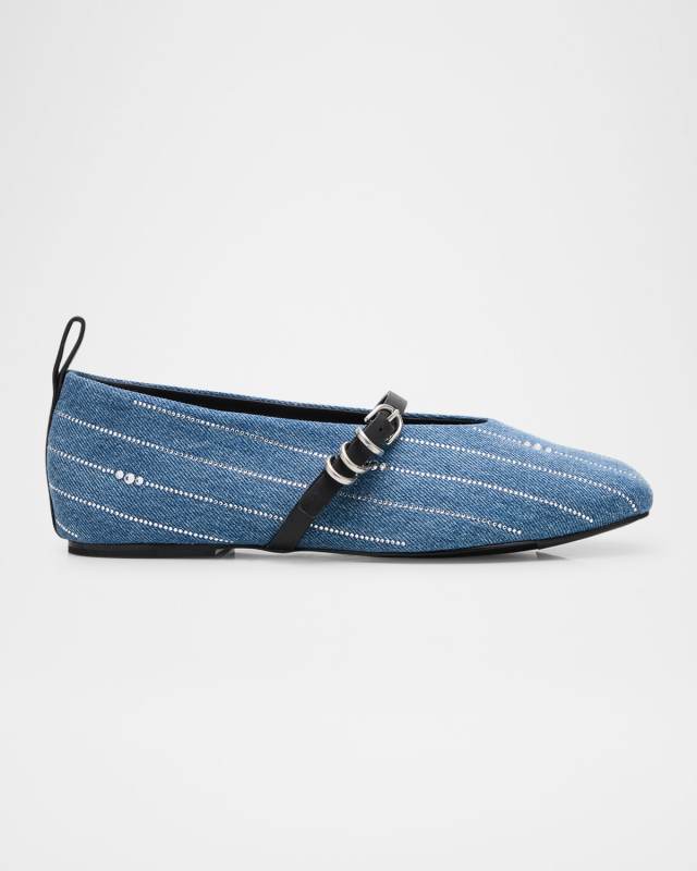 Spire Mary Jane Flats in Denim
